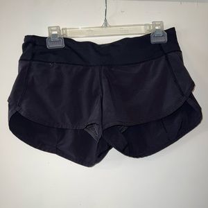 Lululemon size 6 2.5” inseam black shorts